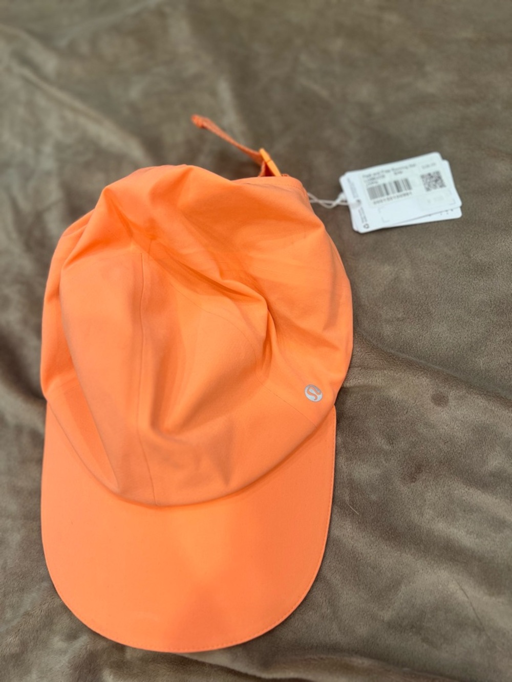 lululemon Bright Orange Running Hat with Reflective Logo